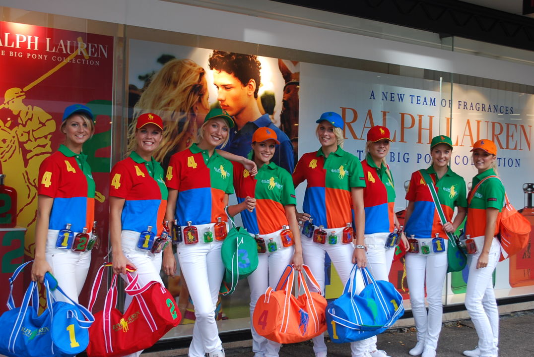 Modellen Ralph Lauren geurpromotie