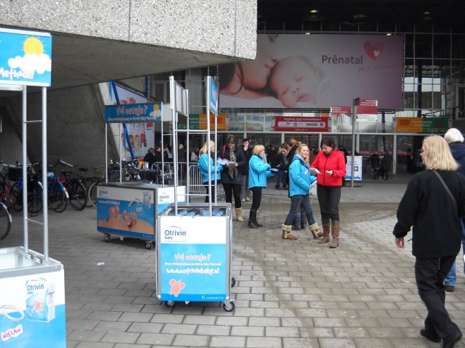 Sampling actie Otrivin tijdens de Negenmaandenbeurs