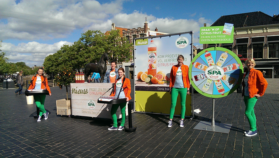 Winkeldemonstraties voor Spa Fruit bij AH, Coop en Plus