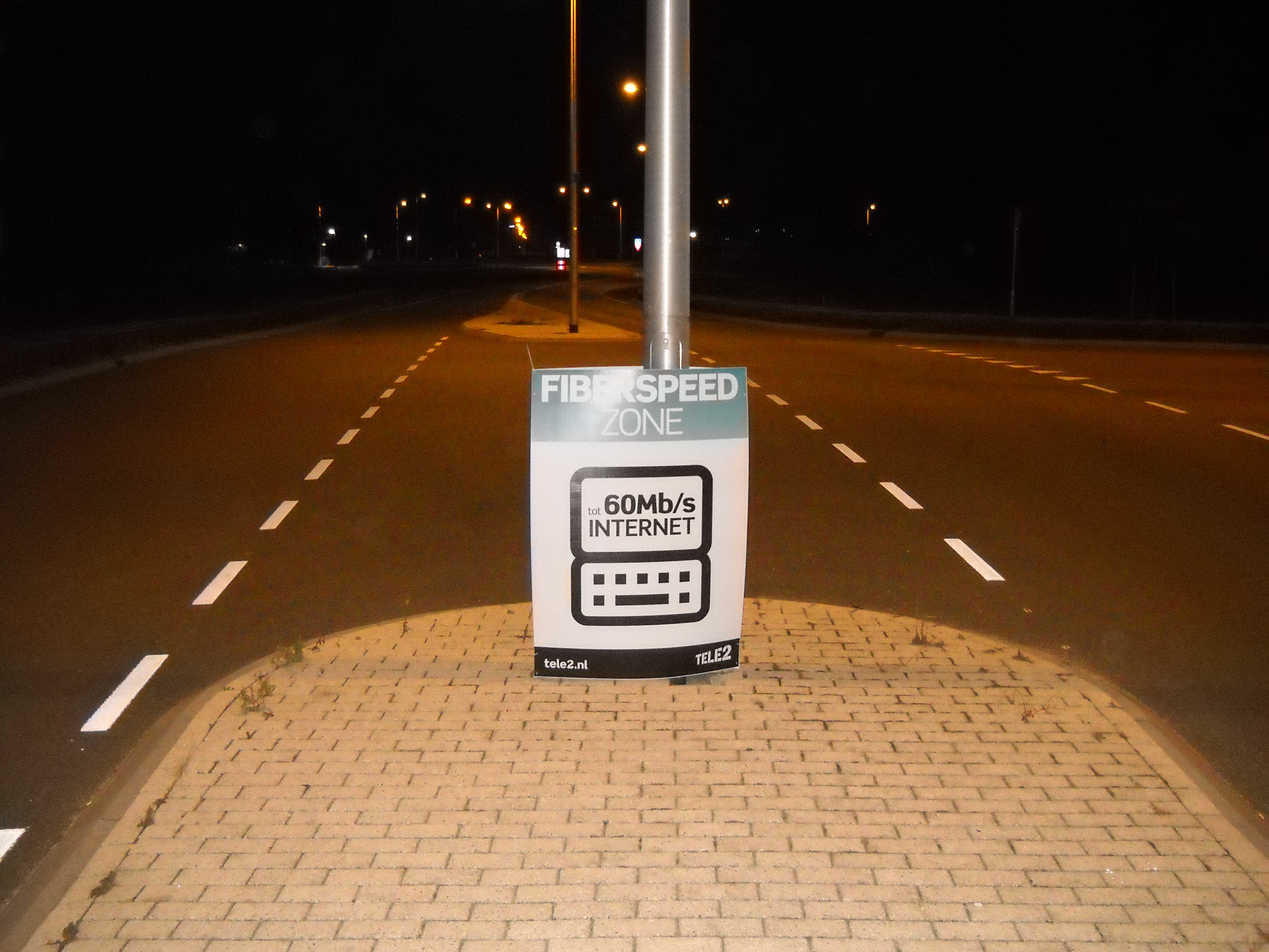 Guerrilla marketing voor Tele 2 Fiberspeed