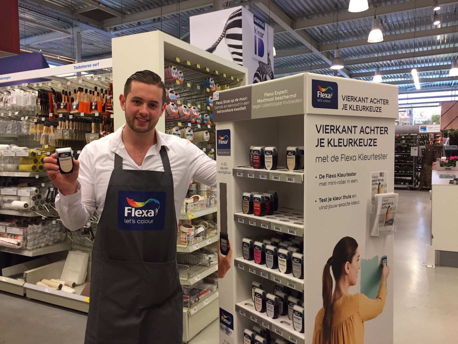 Instore demonstratie voor Flexa en CetaBever