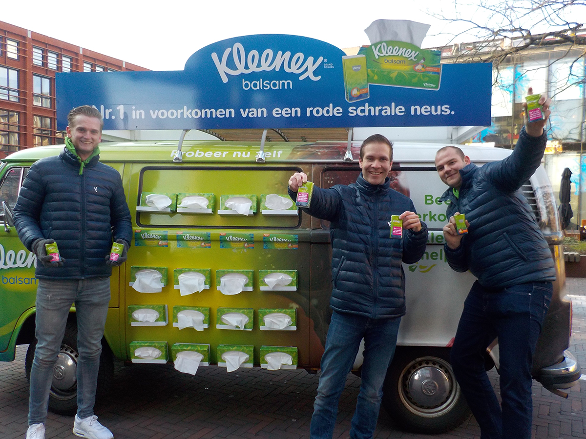Kleenex sampling actie