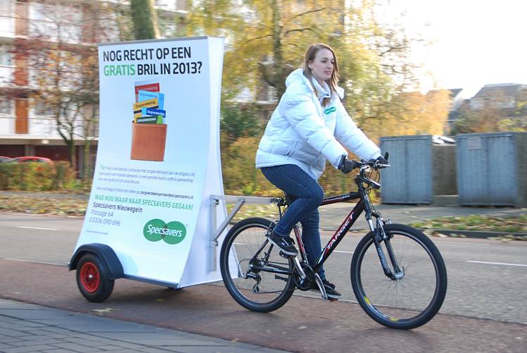 Promotieteams en promobikes Specsavers