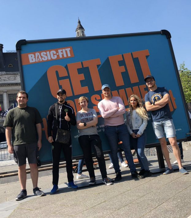 Guerrilla marketingactie Basic-fit